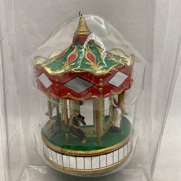 Vintage Noma Ornamotion Carousel Rotating Christmas Tree Ornament Holiday 1989 - Picture 9 of 15